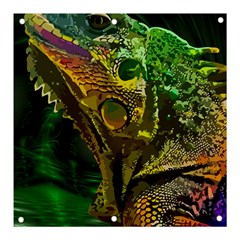 Chameleon Reptile Lizard Animal Banner And Sign 3  X 3  by Wegoenart