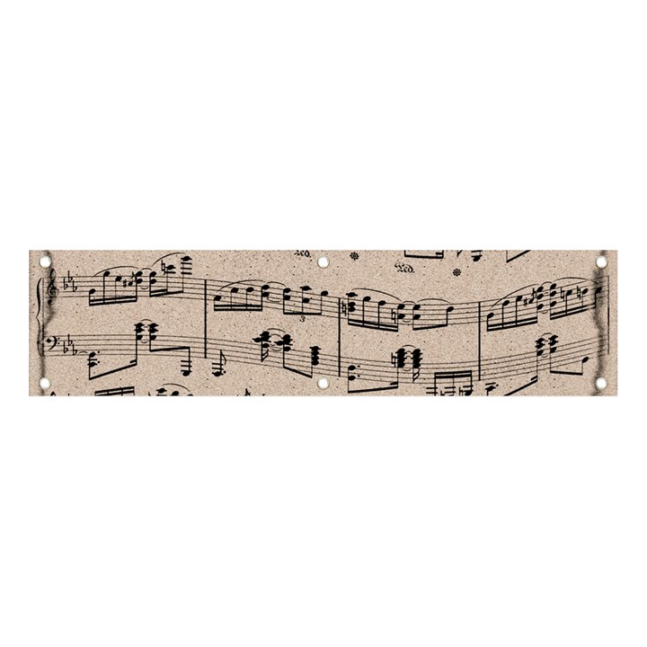 Art Vintage Music Paper Background Design Banner and Sign 4  x 1 