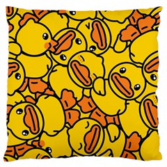 Illustration Duck Cartoon Background Pattern Large Cushion Case (one Side) by Wegoenart