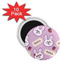 Illustration Rabbit Cartoon Background Pattern 1.75  Magnets (10 pack)  Front