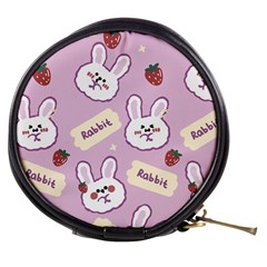 Illustration Rabbit Cartoon Background Pattern Mini Makeup Bag by Sudhe