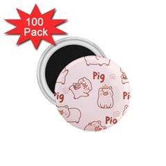 Pig Cartoon Background Pattern 1 75  Magnets (100 Pack)  by Sudhe