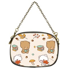 Illustration Bear Cartoon Background Pattern Chain Purse (one Side) by Sudhe