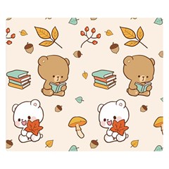 Illustration Bear Cartoon Background Pattern Double Sided Flano Blanket (small)  by Sudhe