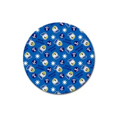 Illustration Duck Cartoon Background Magnet 3  (round) by Sudhe