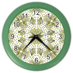 Illustration Abstract Background Pattern Texture Design Color Wall Clock by Amaryn4rt