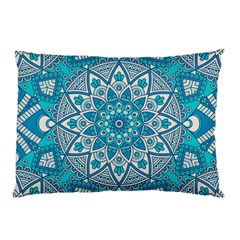 Mandala Blue Pillow Case by zappwaits