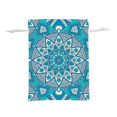 Mandala Blue Lightweight Drawstring Pouch (s) by zappwaits