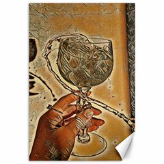 A Little Glass Of White Wine - Italian Drinks Canvas 24  X 36  by ConteMonfrey