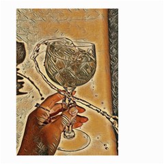 A Little Glass Of White Wine - Italian Drinks Small Garden Flag (two Sides) by ConteMonfrey