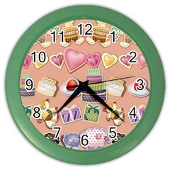 Illustration Seamless Pattern Standardize Color Wall Clock by danenraven