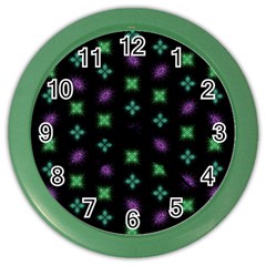 Pattern Background Bright Pattern Color Wall Clock by danenraven