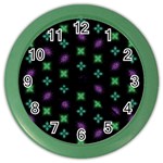 Pattern Background Bright Pattern Color Wall Clock Front