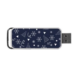 Illustration Christmas Tree Christmas Snow Portable Usb Flash (two Sides) by danenraven