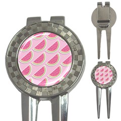 Pink Melon Wayermelon Pattern Food Fruit Melon 3-in-1 Golf Divots by Ravend