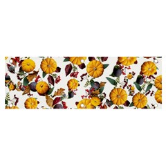 Pumpkin Fruit Flower Pattern Banner And Sign 6  X 2  by Ravend