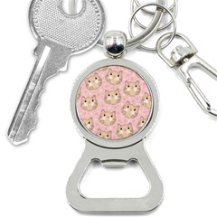 Cat Pattern Pink Background Bottle Opener Key Chain by danenraven