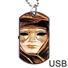 Venetian Mask Dog Tag Usb Flash (two Sides) by ConteMonfrey