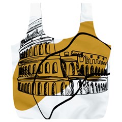 Colosseo Draw Silhouette Full Print Recycle Bag (xxxl) by ConteMonfrey