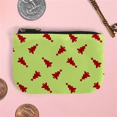 Red Christmas Tree Green Mini Coin Purse by TetiBright