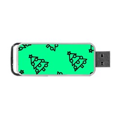 Tree With Ornaments Green Portable Usb Flash (two Sides) by TetiBright