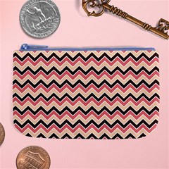 Geometric Pink Waves  Large Coin Purse by ConteMonfreyShop