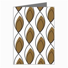 Brown Minimalist Leaves  Greeting Cards (pkg Of 8) by ConteMonfreyShop