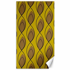 Yellow Brown Minimalist Leaves Canvas 40  X 72  by ConteMonfreyShop