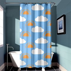 Sun And Clouds  Shower Curtain 36  X 72  (stall) by ConteMonfreyShop