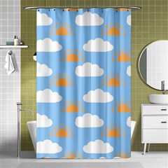 Sun And Clouds  Shower Curtain 48  X 72  (small) by ConteMonfreyShop