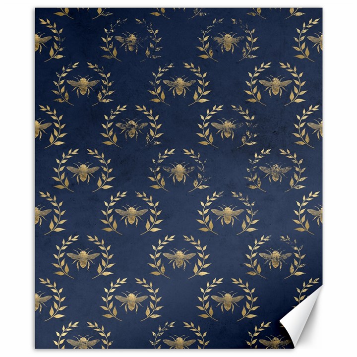 Blue Golden Bee   Canvas 8  x 10 