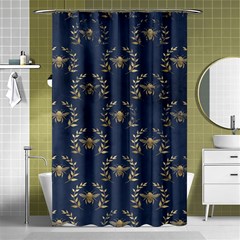 Blue Golden Bee   Shower Curtain 48  X 72  (small) by ConteMonfreyShop