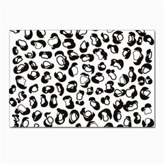 Black And White Leopard Print Jaguar Dots Postcard 4 x 6  (pkg Of 10) by ConteMonfreyShop