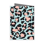 Blue And Pink Jaguar Dots Leopard Mini Greeting Card Right