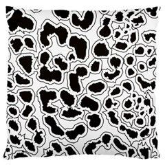 Black And White Dots Jaguar Large Cushion Case (one Side) by ConteMonfreyShop