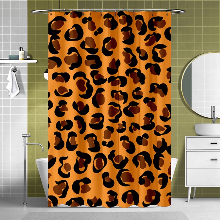 Leopard Print peach colors Shower Curtain 48  x 72  (Small)