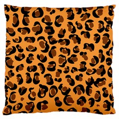 Leopard Print Peach Colors Large Cushion Case (one Side) by ConteMonfreyShop