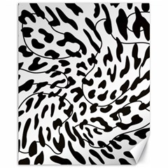 Leopard Print Black And White Draws Canvas 11  X 14  by ConteMonfreyShop