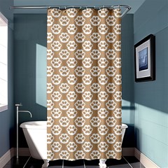 Brown Little Paws - Cute Cat Lover  Shower Curtain 36  X 72  (stall) by ConteMonfreyShop