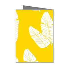 Yellow Banana Leaves Mini Greeting Cards (pkg Of 8) by ConteMonfreyShop