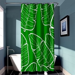 Green Banana Leaves Shower Curtain 36  X 72  (stall) by ConteMonfreyShop