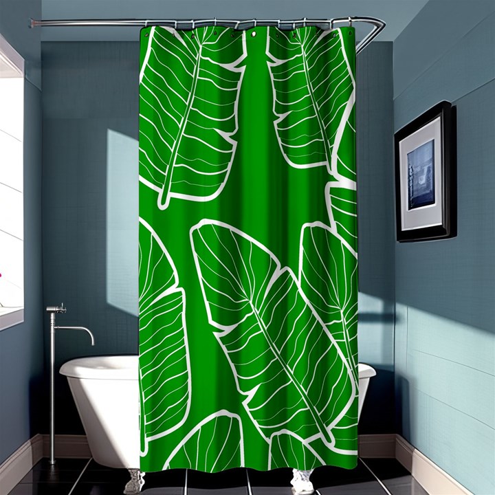 Green Banana Leaves Shower Curtain 36  x 72  (Stall)