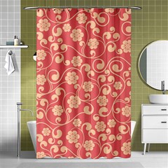 Pink Floral Wall Shower Curtain 48  X 72  (small) by ConteMonfreyShop