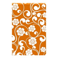 Orange Floral Walls  Shower Curtain 48  X 72  (small) by ConteMonfreyShop