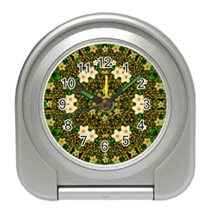 Flower Power And Big Porcelainflowers In Blooming Style Travel Alarm Clock by pepitasart