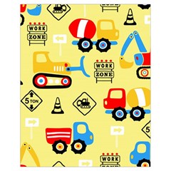 Seamless Pattern Vector Industrial Vehicle Cartoon Drawstring Bag (small) by Jancukart