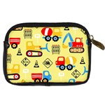 Seamless pattern vector industrial vehicle cartoon Digital Camera Leather Case Back