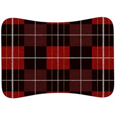 Modern Red Plaids Velour Seat Head Rest Cushion by ConteMonfrey