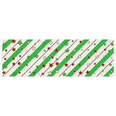 Christmas Xmas Green Stars Background Star Banner And Sign 9  X 3  by Wegoenart