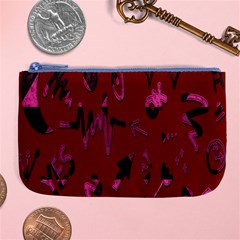 Doodles Maroon Large Coin Purse by nateshop